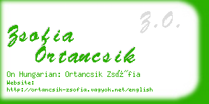 zsofia ortancsik business card